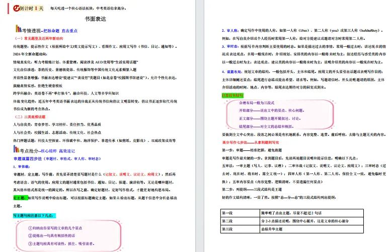 【助力26中考】英语考前20天终极冲刺攻略完整版讲义(附直接下载链接)原卷+解析~倒计时必冲~-第13张图片-四季读书网