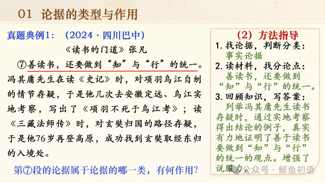 中考专项复习(九)|议论文专题复习二|论据的选择与分析|知识梳理+方法点拨+例题演练+真题强化-第15张图片-四季读书网