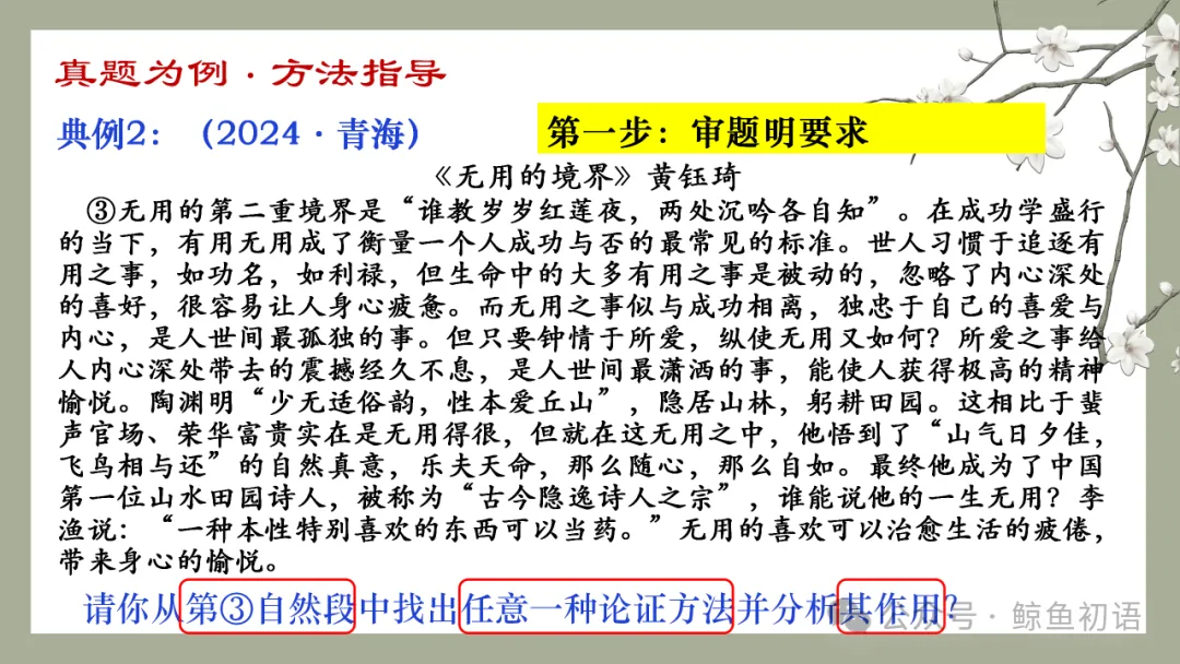 中考专项复习(九)|议论文专题复习三|论证方法|知识梳理+方法点拨+例题演练+真题强化-第20张图片-四季读书网