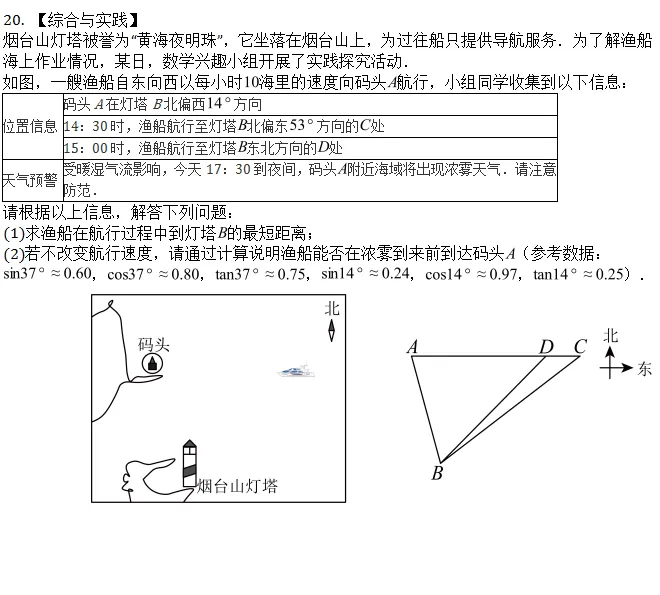 中考模拟||2026年山东青岛市即墨区中考二模数学试卷-第6张图片-四季读书网