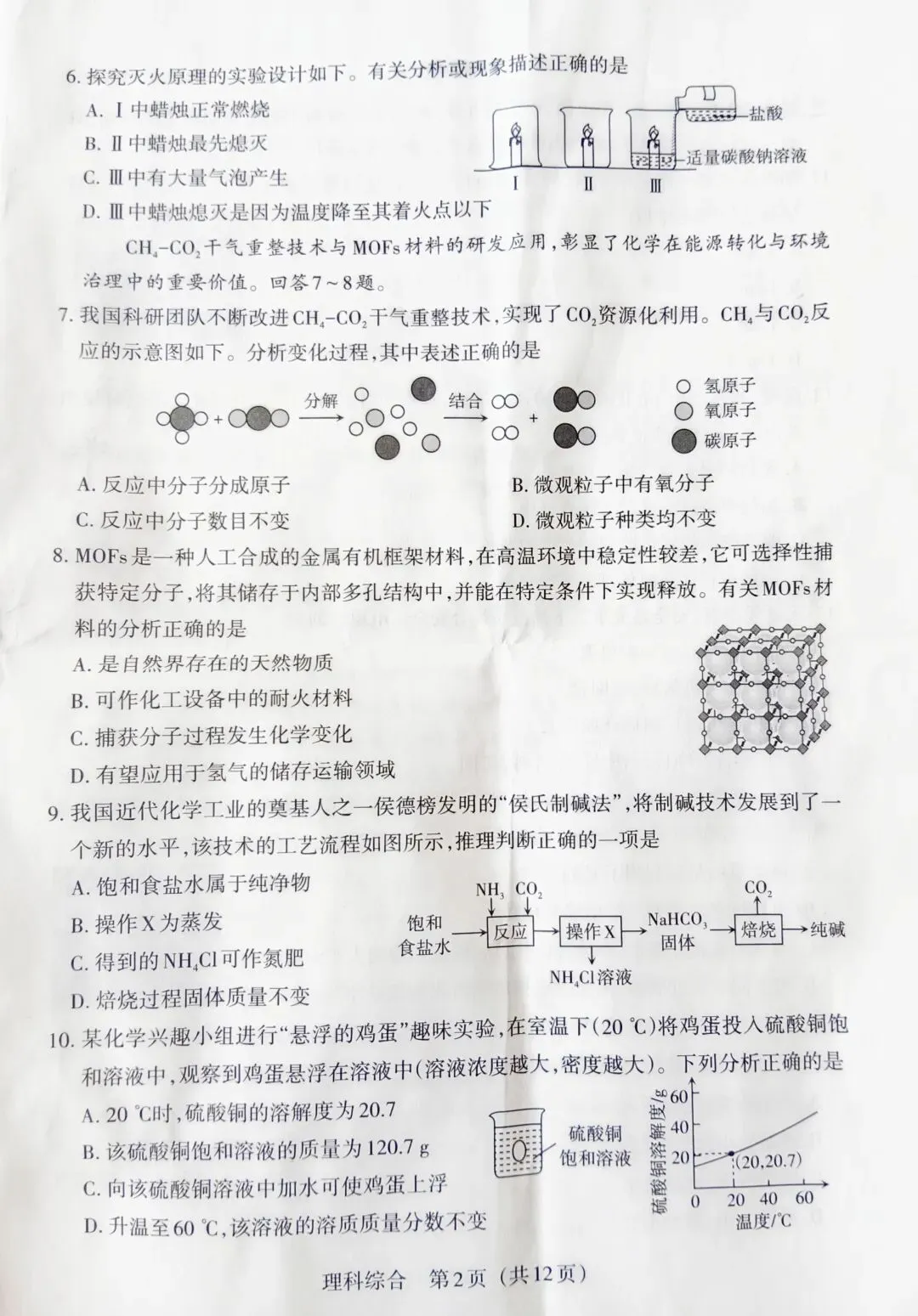 2026年山西中考化学模拟考试与答案-第2张图片-四季读书网