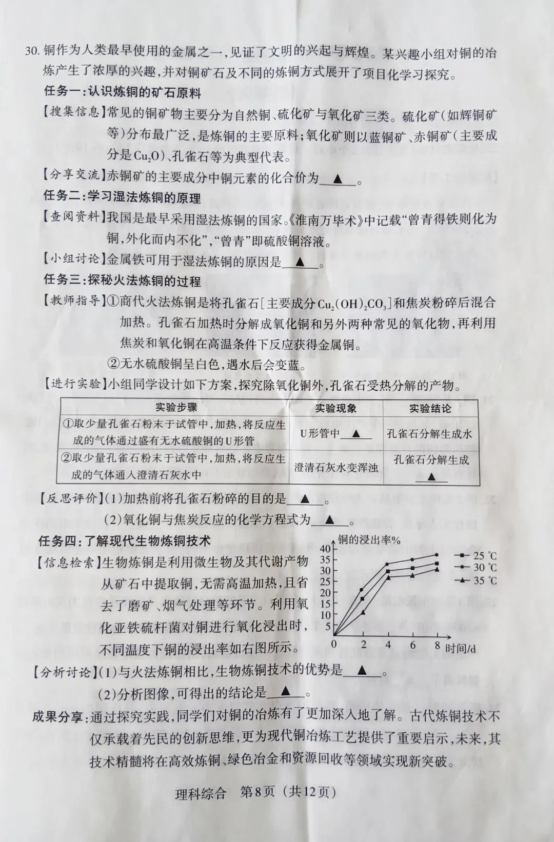2026年山西中考化学模拟考试与答案-第6张图片-四季读书网
