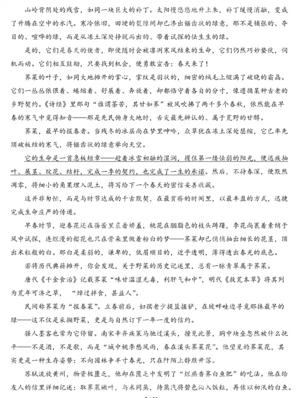 【中考模拟】2026年广州天河中考二模语文试卷-第9张图片-四季读书网
