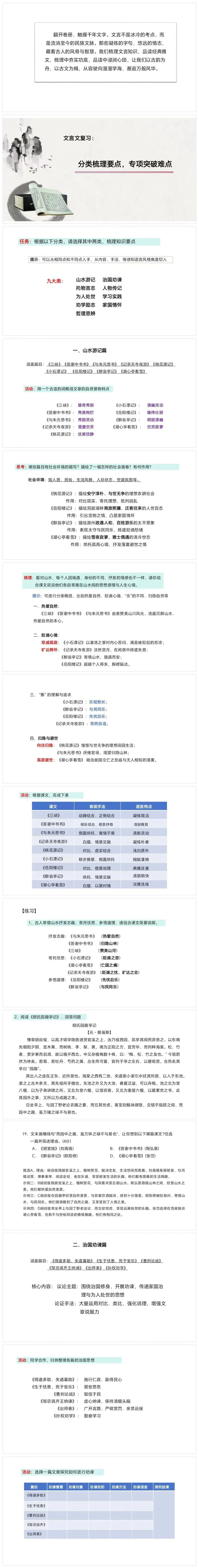 中考文言文复习-分类梳理与专项突破课件-第1张图片-四季读书网