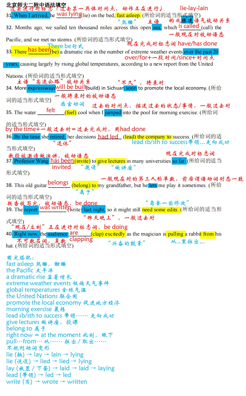 语法填空稳拿分!10道真题拆解,吃透时态+被动+高频搭配-第3张图片-四季读书网