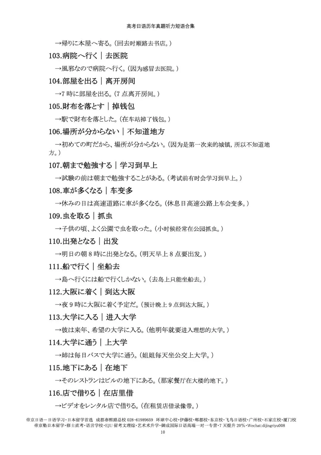 帝京日语|高考日语历年真题听力短语合集,临时抱佛脚稳了!-第7张图片-四季读书网
