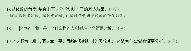 考情快递:广雅中考二模语文试卷精析(含范文)-第15张图片-四季读书网