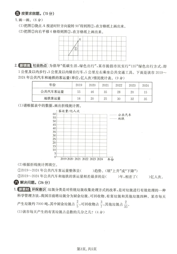 26春五年级下册人教版数学《期末试卷合集|拔尖检测卷+达标检测卷+质量检测卷》,完整电子版可打印-第7张图片-四季读书网