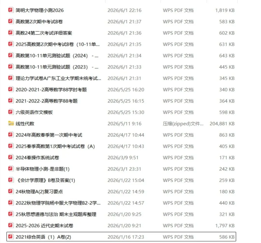 【期末救急】广工历年期末真题已送达,请查收!-第6张图片-四季读书网