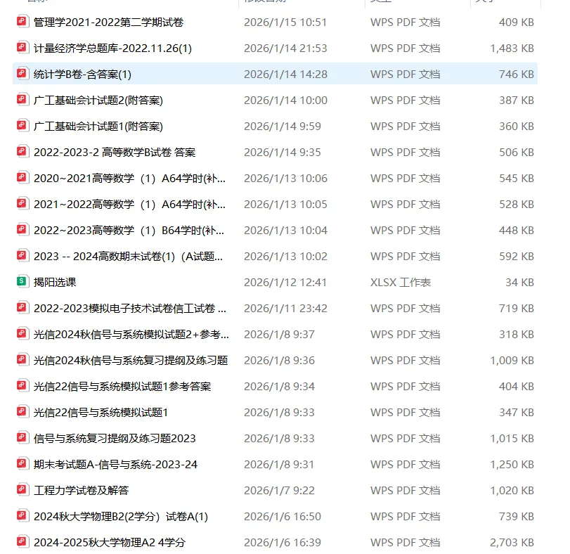 【期末救急】广工历年期末真题已送达,请查收!-第7张图片-四季读书网