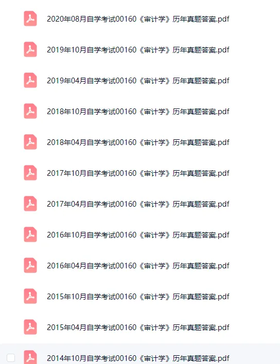 2026年4月自考《00160审计学》真题附参考答案-第7张图片-四季读书网