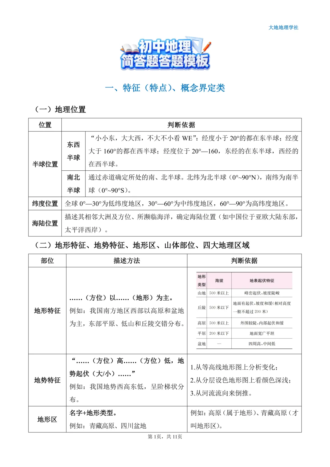 中考地理简答题万能答题模板|直接套用,考场不丢分-第5张图片-四季读书网