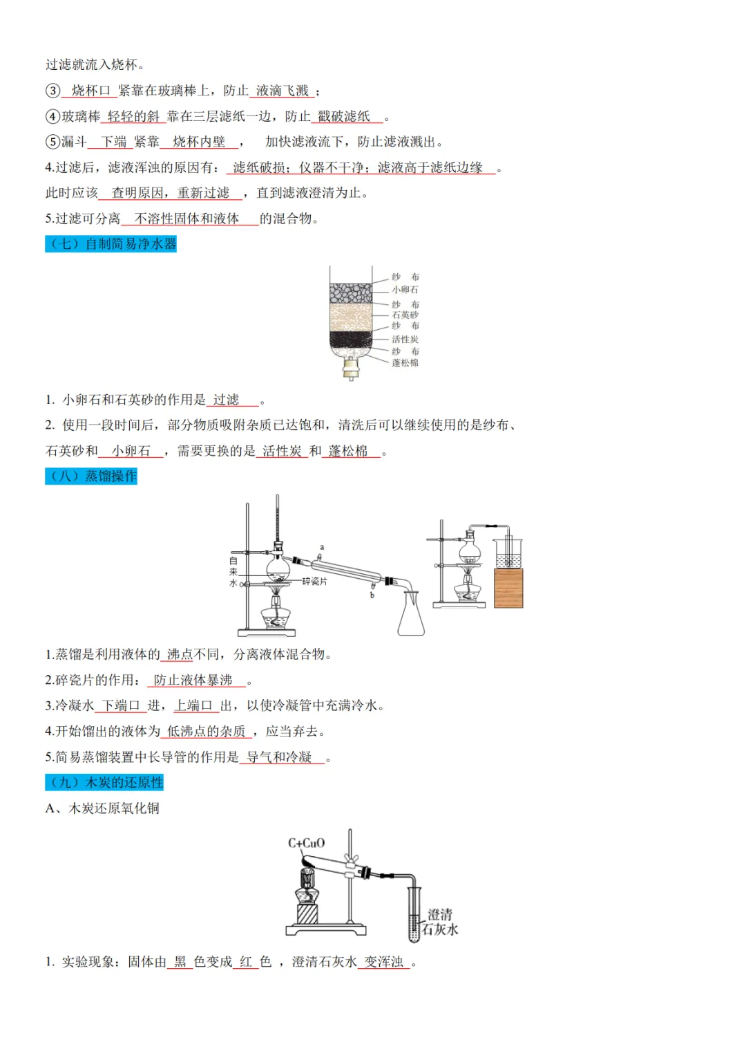 中考化学教材重要实验梳理-第4张图片-四季读书网