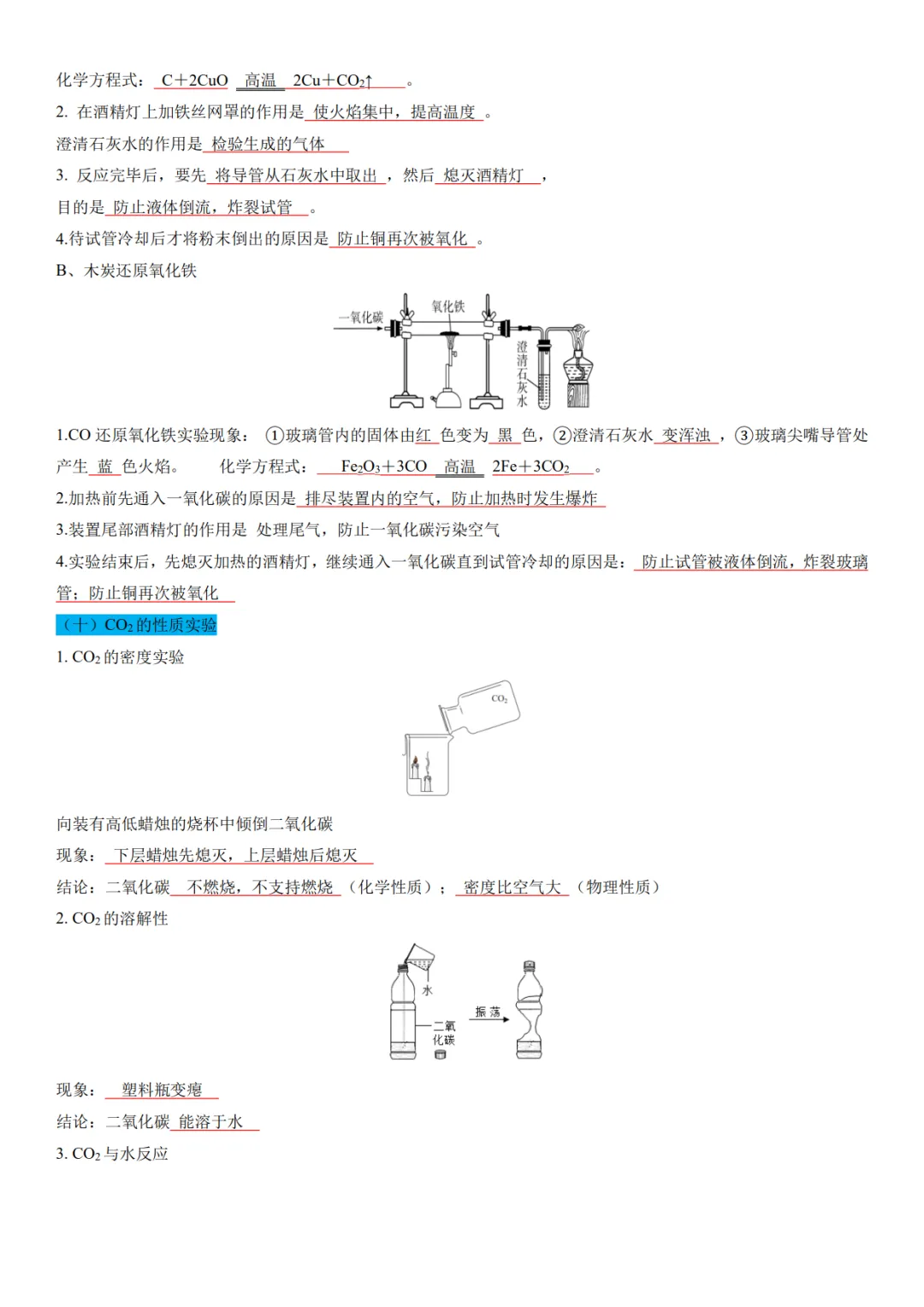 中考化学教材重要实验梳理-第5张图片-四季读书网