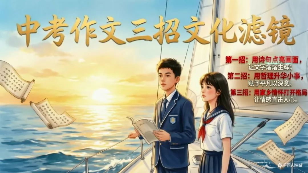 中考倒计时|告别“套路文”!用这三招“文化滤镜”,让作文瞬间“高级感”拉满-第2张图片-四季读书网 中考倒计时|告别“套路文”!用这三招“文化滤镜”,让作文瞬间“高级感”拉满-第2张图片-四季读书网