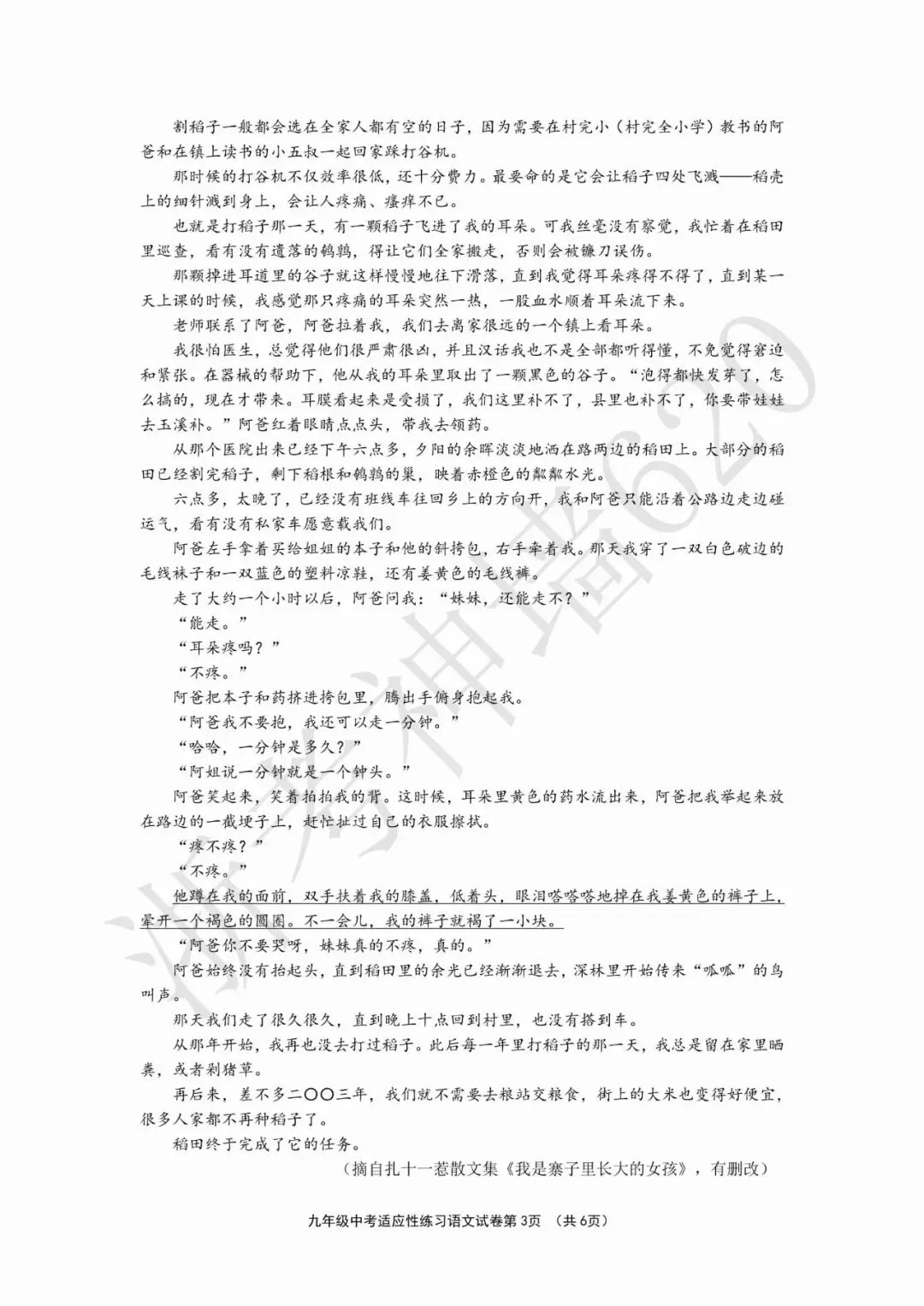 26模拟考|2026年绍兴柯桥区二模(语文科学)-第7张图片-四季读书网