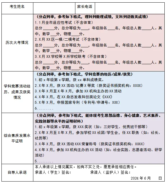 2026深圳中考自招计划何时公布?2025自招数据盘点,附简历/成绩证明模板-第8张图片-四季读书网