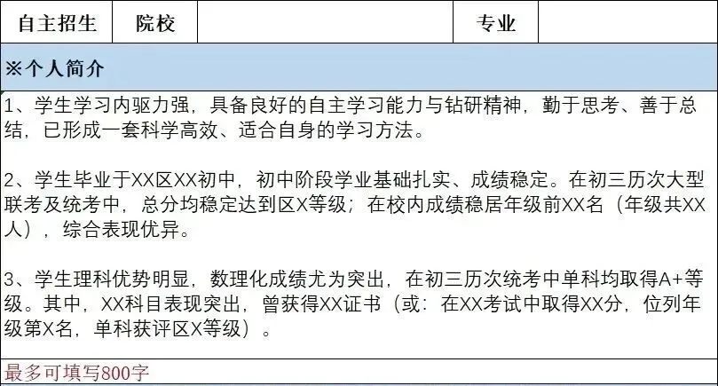 2026 深圳中考自招填报全攻略|深中等高中自主招生简章填写模板 + 报名步骤-第3张图片-四季读书网