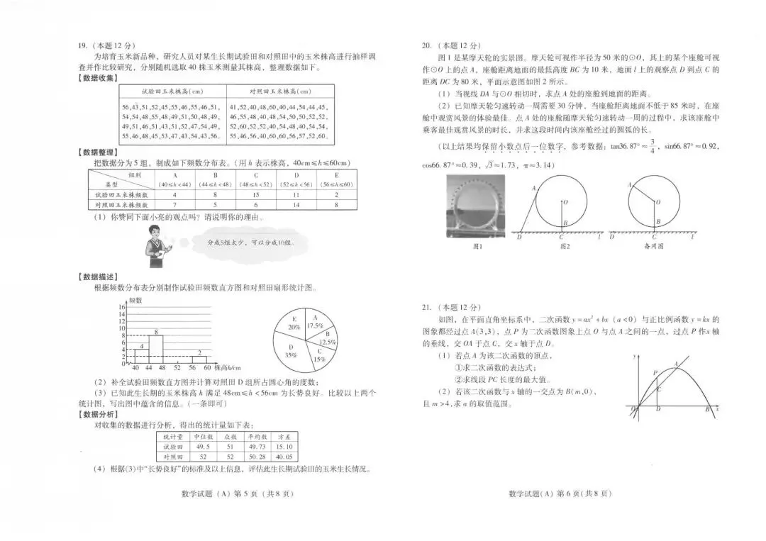 中考真题-2025年山东省中考数学真题分享(完整版 + 答案)-第8张图片-四季读书网