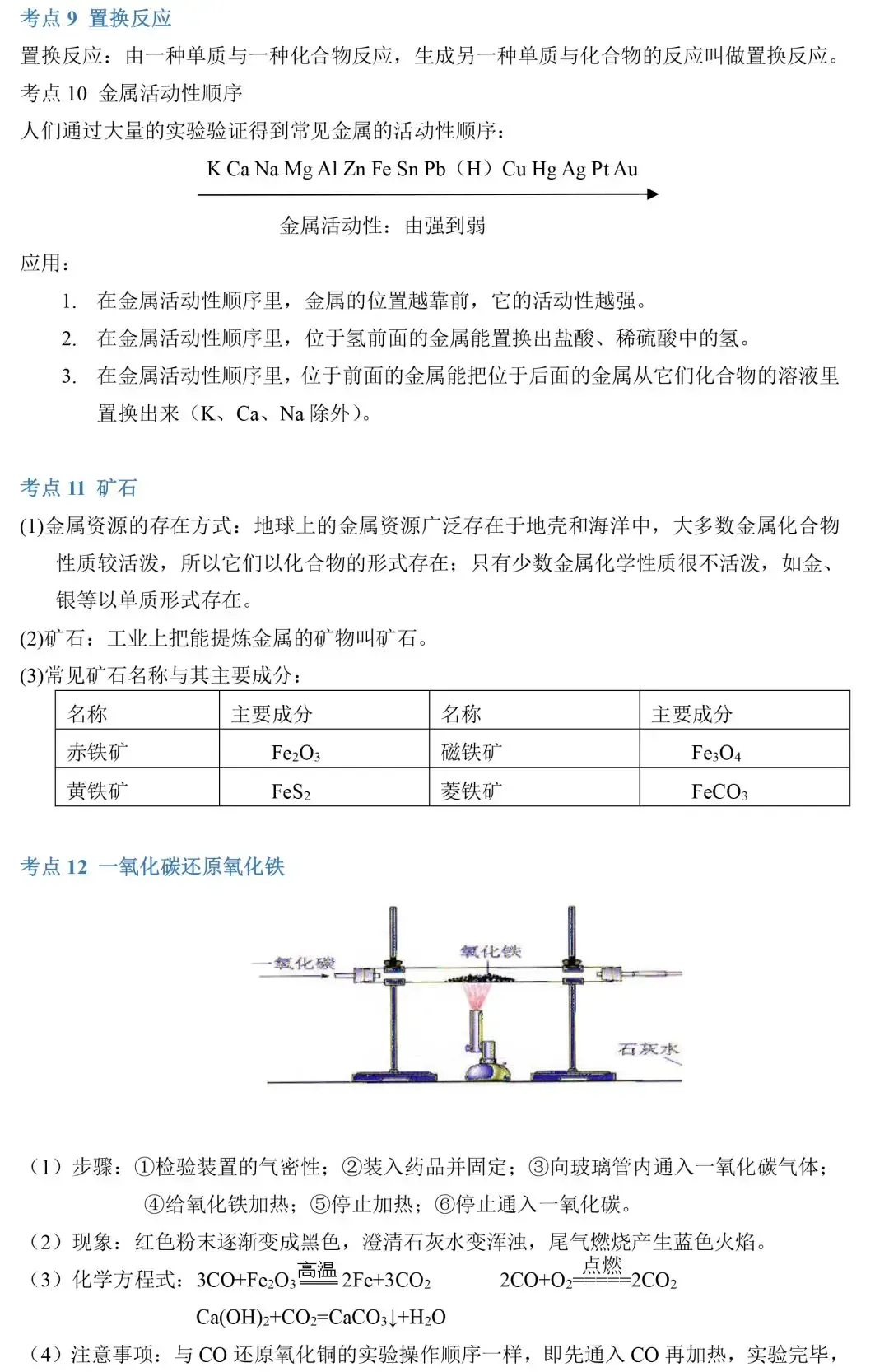 中考化学86个考点归纳-第22张图片-四季读书网