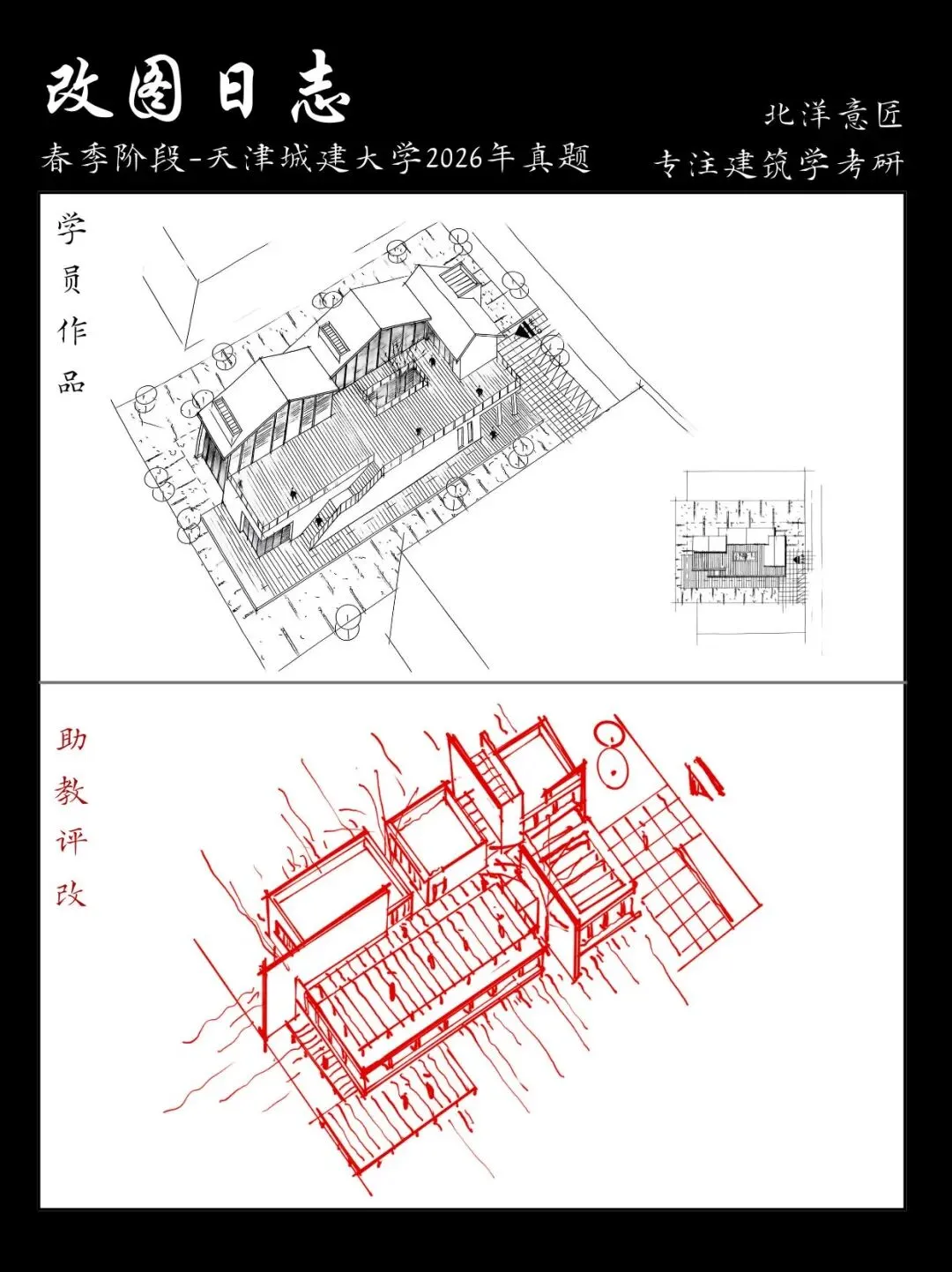 【快题改图日志】建筑学考研春季快题营·社区文化服务中心设计(天津城建大学2026年)-第3张图片-四季读书网 【快题改图日志】建筑学考研春季快题营·社区文化服务中心设计(天津城建大学2026年)-第3张图片-四季读书网
