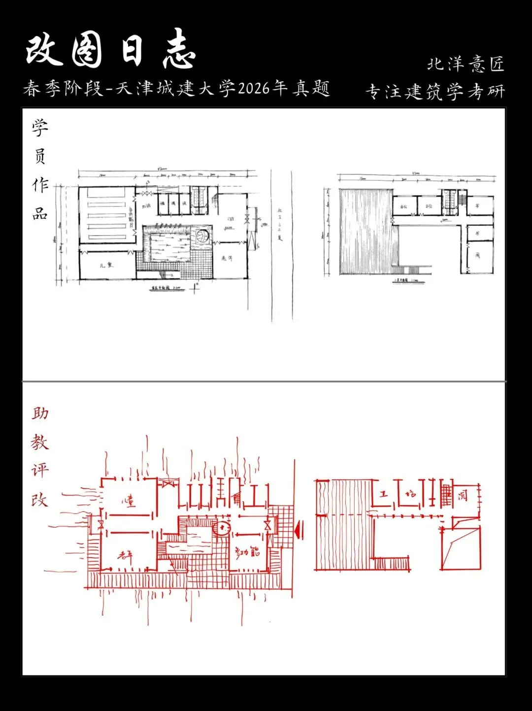 【快题改图日志】建筑学考研春季快题营·社区文化服务中心设计(天津城建大学2026年)-第15张图片-四季读书网 【快题改图日志】建筑学考研春季快题营·社区文化服务中心设计(天津城建大学2026年)-第15张图片-四季读书网