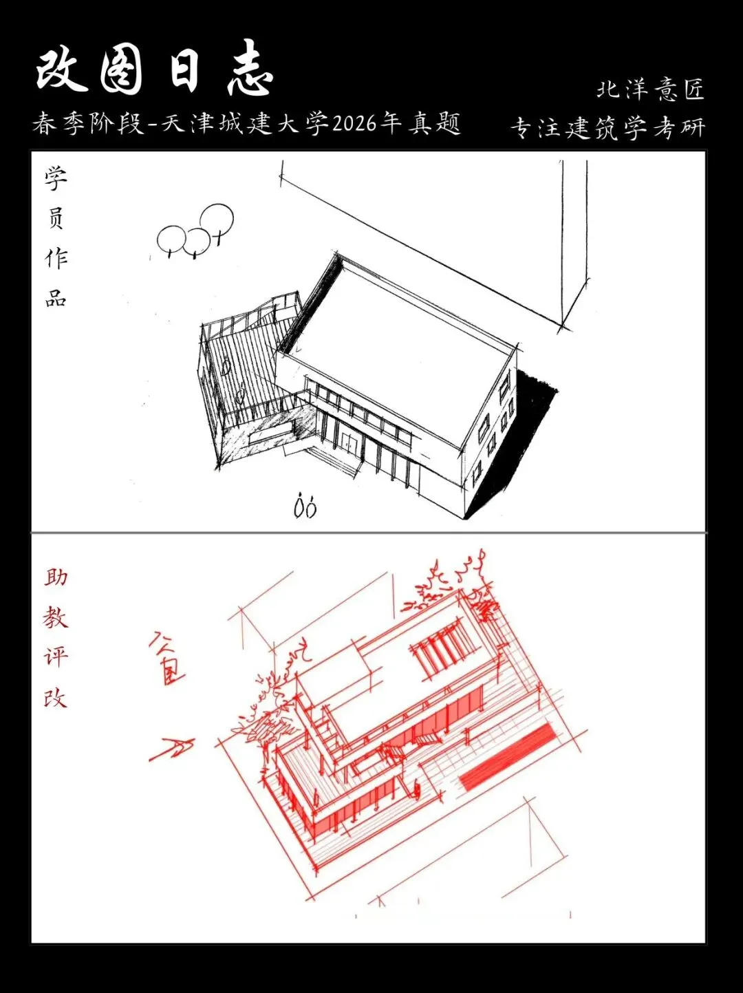 【快题改图日志】建筑学考研春季快题营·社区文化服务中心设计(天津城建大学2026年)-第24张图片-四季读书网 【快题改图日志】建筑学考研春季快题营·社区文化服务中心设计(天津城建大学2026年)-第24张图片-四季读书网