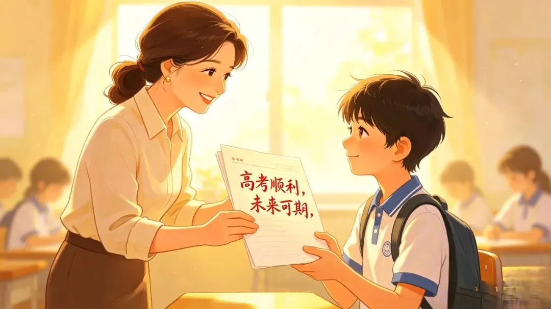 暖心试卷藏师恩,一纸寄语送考生-第1张图片-四季读书网