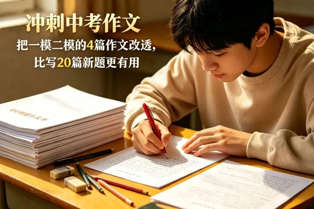 冲刺中考作文 | 最后20天,把一模二模的4篇作文改透,比写10篇新题更有用-第1张图片-四季读书网