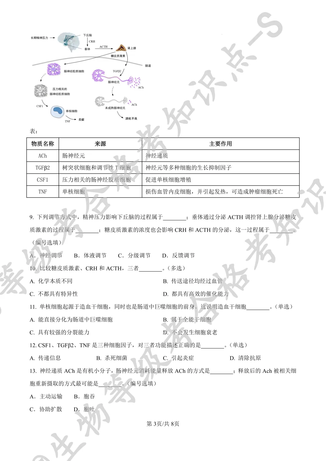 【上海名校试卷】上海市华东师大二附中等校2025-2026学年第二学期5月阶段练习 高二 生物学+答案-第3张图片-四季读书网