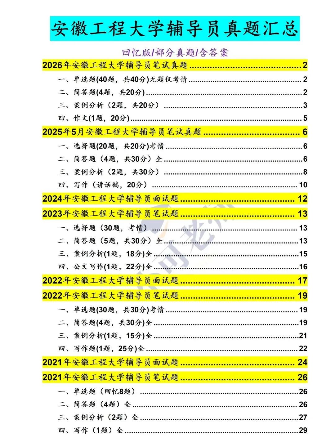 安徽工程大学辅导员招聘14人|附真题+备考资料-第3张图片-四季读书网