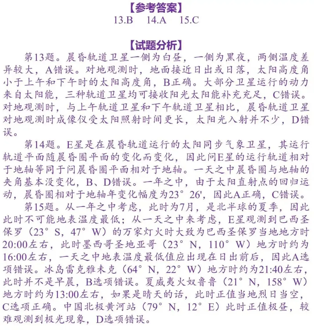 高考真题再研究:风云三号E星 晨昏轨道太阳同步气象卫星(湖北卷2022年地理13-15题)-第5张图片-四季读书网