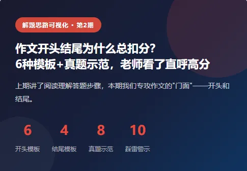 作文开头结尾为什么总扣分?6种模板+真题示范,老师看了直呼高分-第1张图片-四季读书网