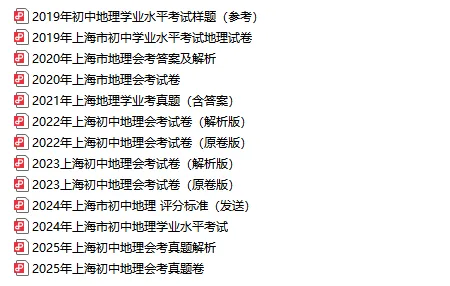 2026上海初中会考预测卷+历年真题+必背知识点汇总【地理/科学/生物】-第8张图片-四季读书网