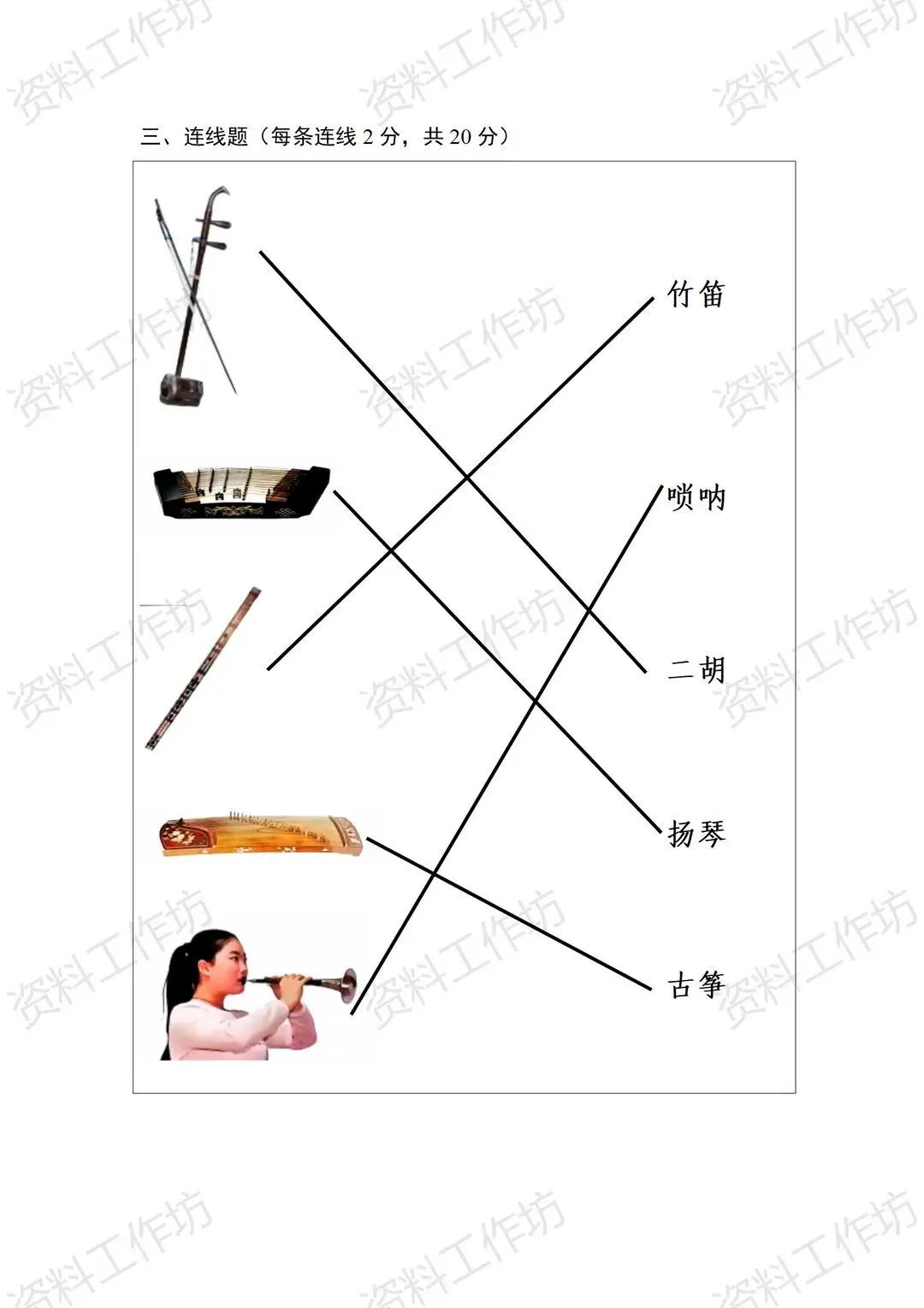 人音版音乐三年级下册新教材期末试卷知识点复习-第8张图片-四季读书网
