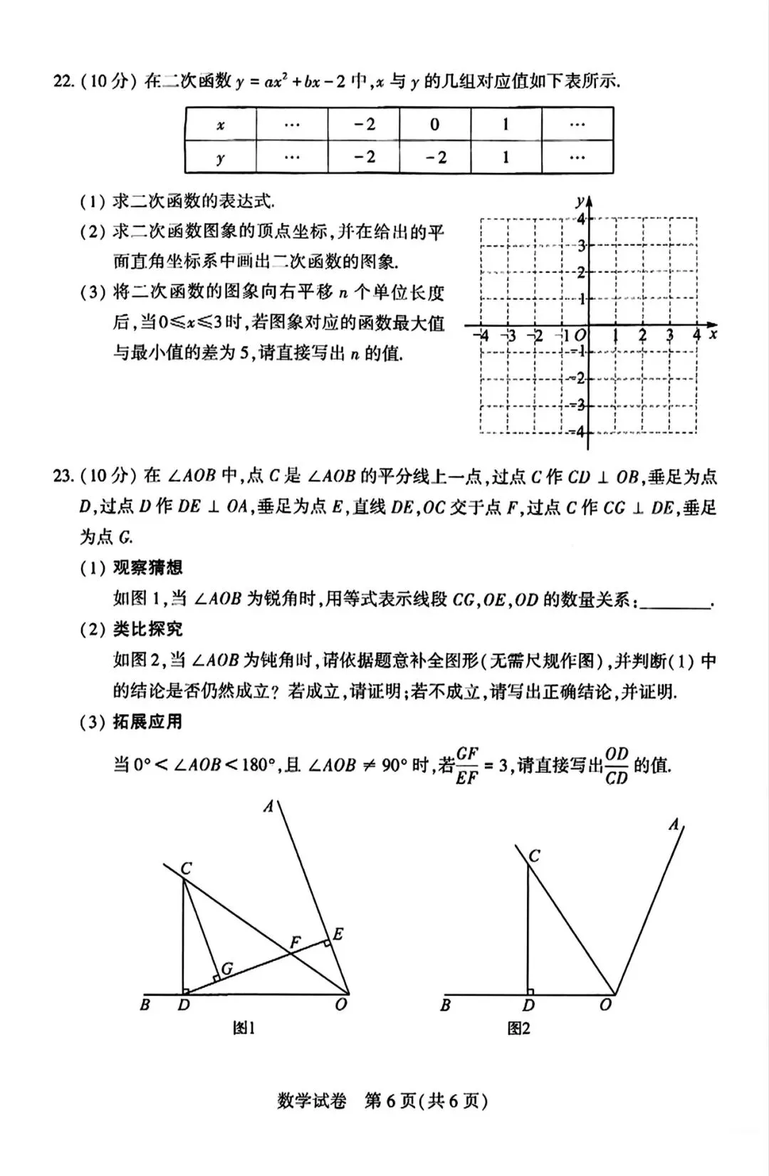 【2013-2025年】河南省历年中考真题初中学业水平考试试题卷及答案汇总(免费下载打印)-第6张图片-四季读书网