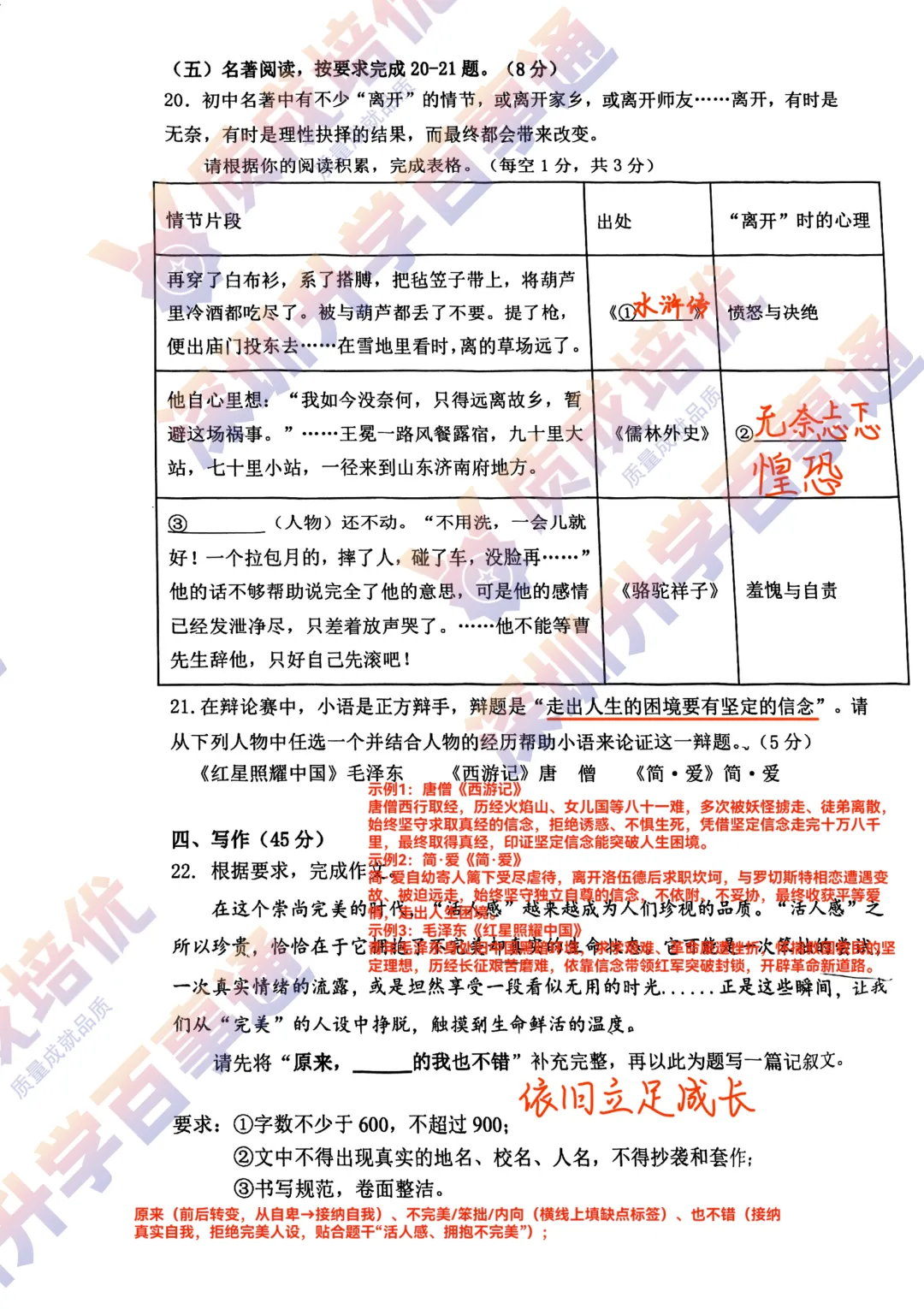 最新!育才二中三模语文真题解析出炉!-第8张图片-四季读书网
