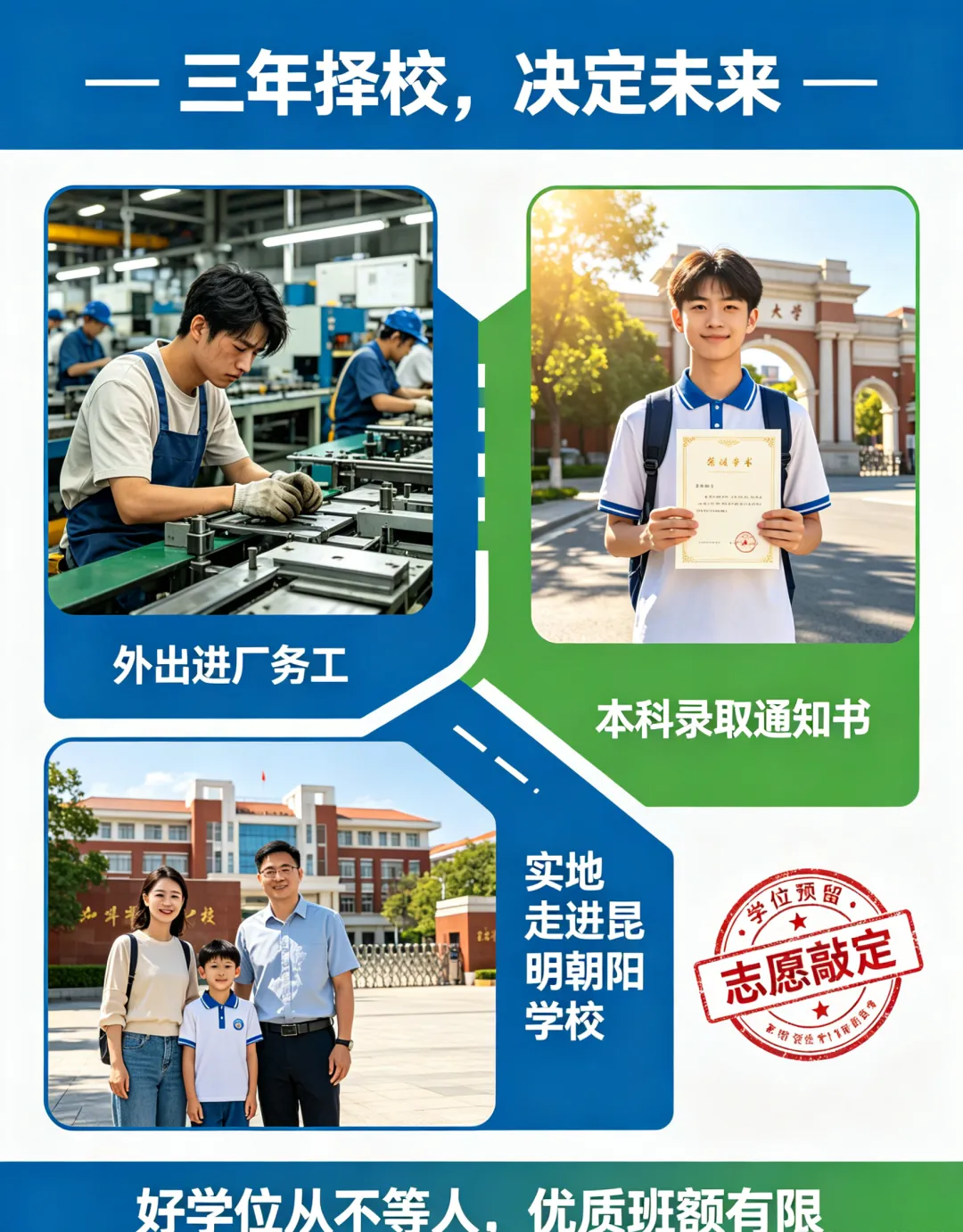 【初三家长必读系列】昆明中考 400–570 分,一定要提前到校择校!别等出分再后悔-第20张图片-四季读书网