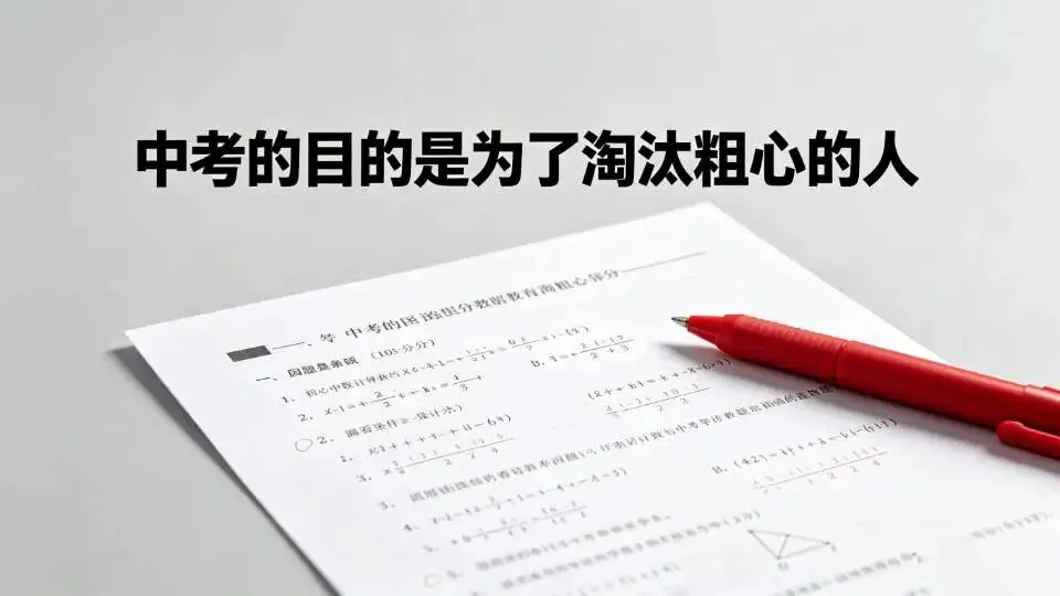 中考淘汰的不是差生,而是粗心的人!这个真相太扎心了-第2张图片-四季读书网 中考淘汰的不是差生,而是粗心的人!这个真相太扎心了-第2张图片-四季读书网