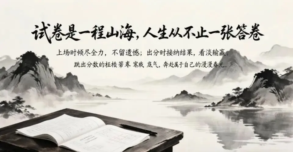 上场前,出分后|致高考生:试卷是一程山海,人生从不止一张答卷-第2张图片-四季读书网