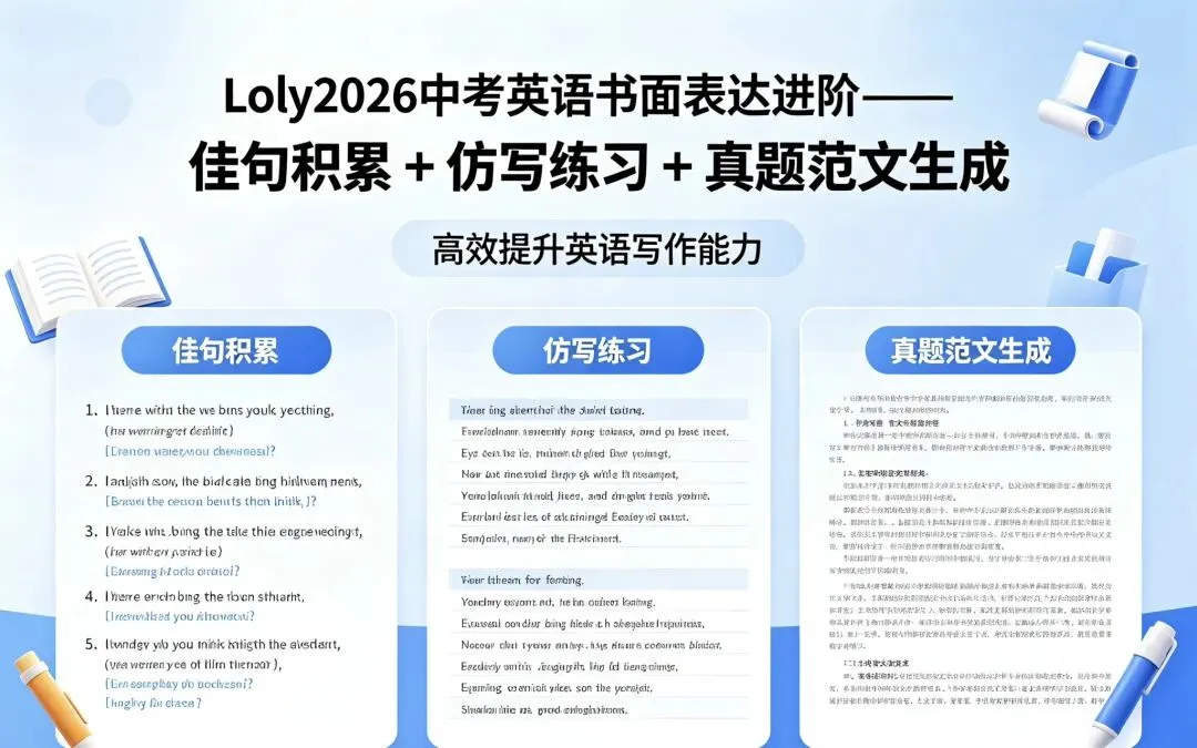 英语时文:2026中考英语书面表达进阶—— 佳句积累 + 仿写练习 + 真题范文-第1张图片-四季读书网