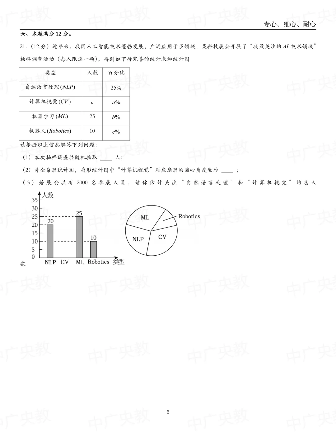 冲刺提分必备!数学三模试卷+答案-第7张图片-四季读书网