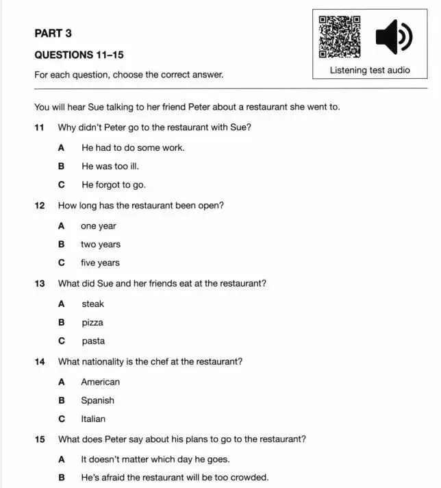 2025年最新KET官方考试真题+答案解析PDF(含听力) ,全套分享 !-第9张图片-四季读书网