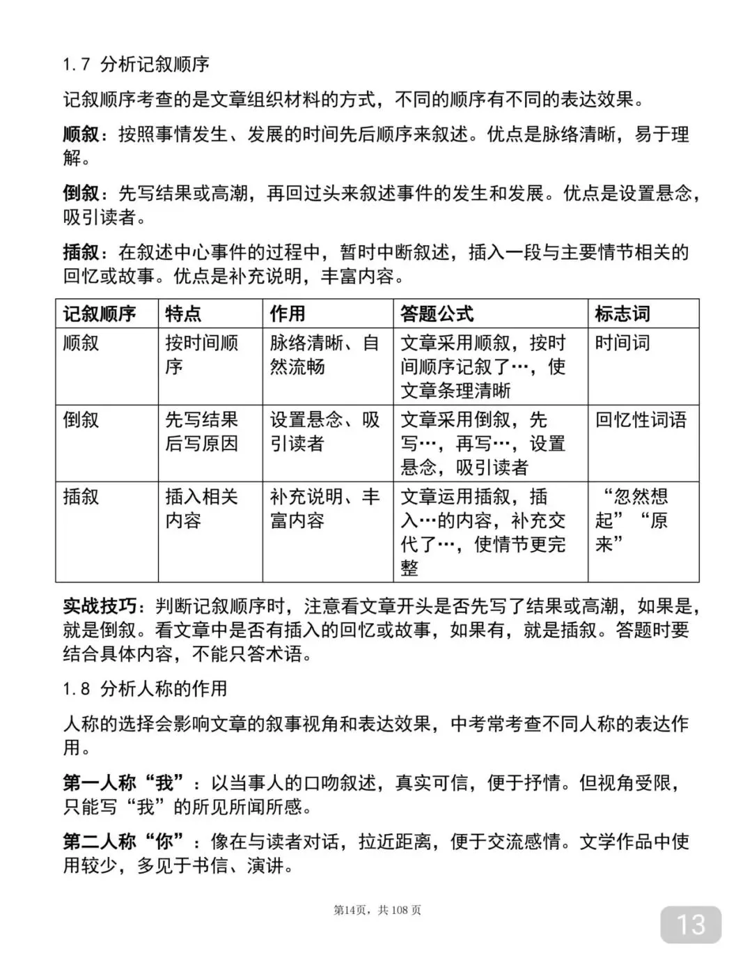 中考语文考前必背答题技巧笔记-第13张图片-四季读书网