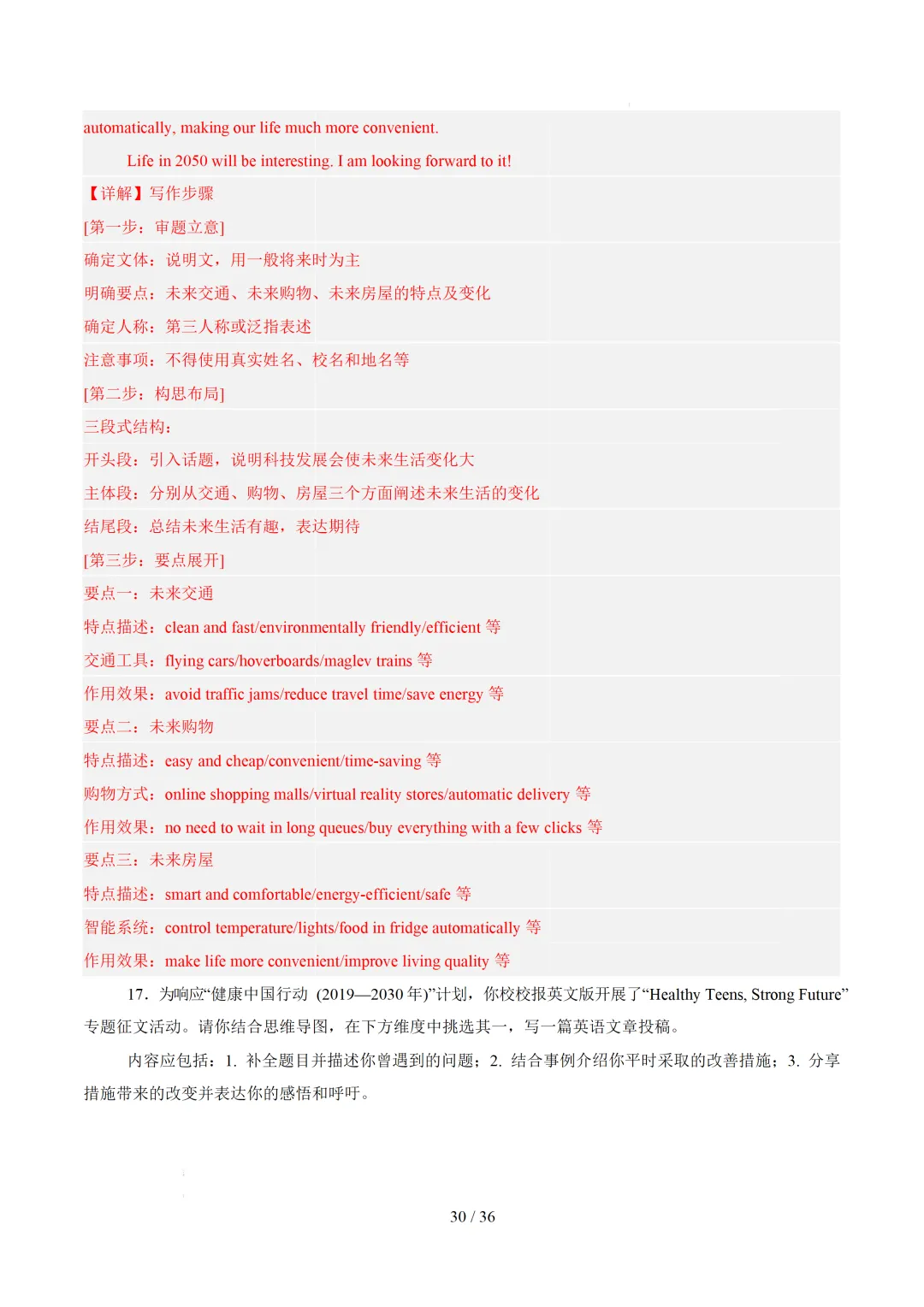 【中考作文押题◆江苏】2026年中考英语书面表达考前押题-第46张图片-四季读书网