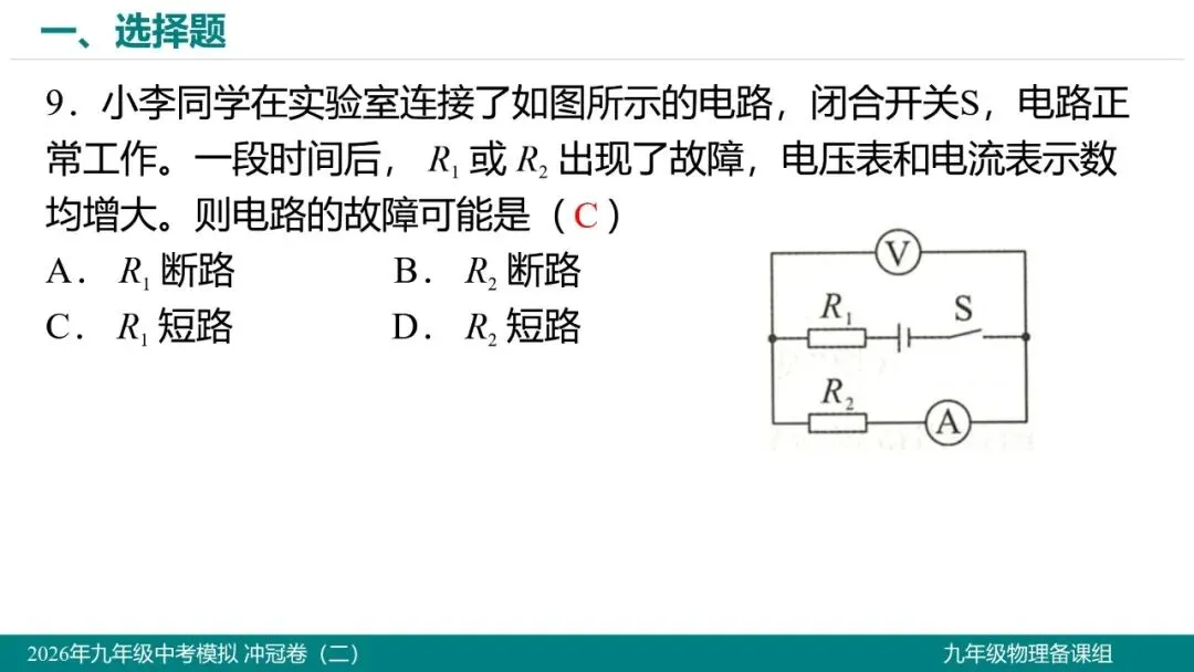 2026 年湖北省初中学业水平考试物理模拟试题(二)-第10张图片-四季读书网 2026 年湖北省初中学业水平考试物理模拟试题(二)-第10张图片-四季读书网