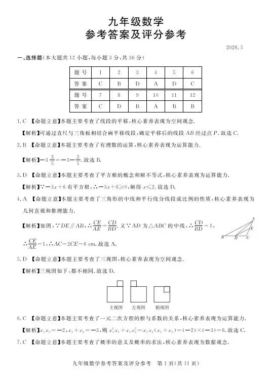 2026中考数学试题分享-第17张图片-四季读书网
