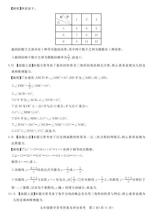 2026中考数学试题分享-第18张图片-四季读书网