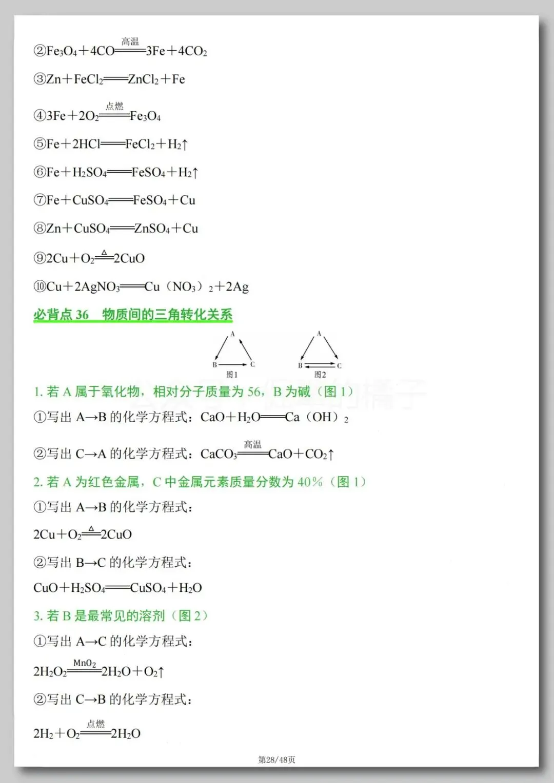 中考化学必背知识点-第29张图片-四季读书网