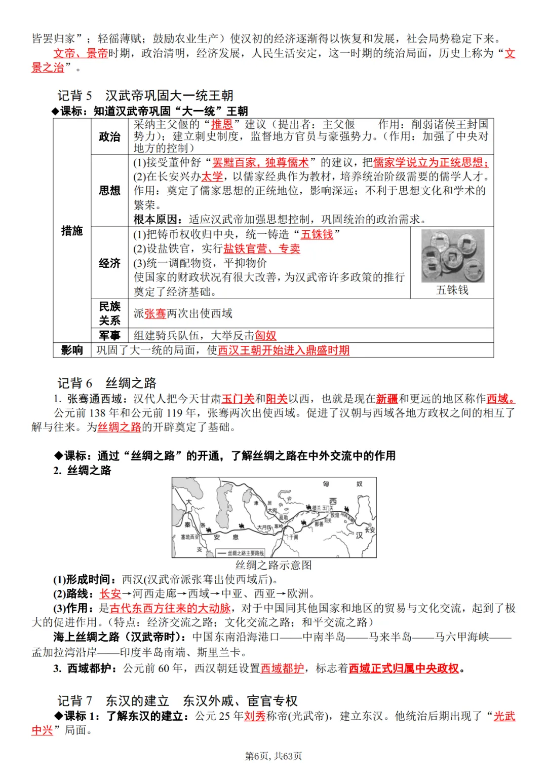 中考历史全六册知识点归纳汇总-第7张图片-四季读书网